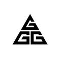 GGG triangle letter logo design with triangle shape. GGG triangle logo design monogram. GGG triangle vector logo template with red