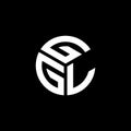 GGL letter logo design on black background. GGL creative initials letter logo concept. GGL letter design Royalty Free Stock Photo