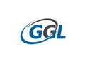 GGL logo, design, vector illustration Royalty Free Stock Photo