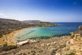 Ghajn Tuffieha, Malta - Beautiful summer day at Ghajn Tuffieha sandy beach with blue sky Royalty Free Stock Photo