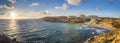 Ghajn Tuffieha, Malta - Panoramic skyline view of Golden Bay Royalty Free Stock Photo