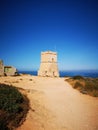 Ghajn Tuffieha tower with road at Malta