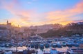 The sunset from the ferry, Ghajnsielem, Gozo, Malta