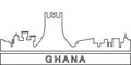 Ghana detailed skyline icon. Element of Cities for mobile concept and web apps icon. Thin line icon for website design and