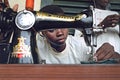 Portrait of sewing Ghanaian girl