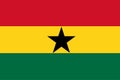 Ghana flag vector.Illustration of Ghana flag