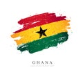 Ghana flag. Vector illustration on a white background