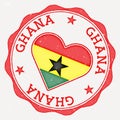 Ghana heart flag logo.
