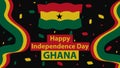 Ghana Independence Day Vector banner design, is celebrated every year on March 6. Ghana Independence Day background illustration Royalty Free Stock Photo