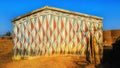 Ghana, northern region, fortified houses traditionally painted w Royalty Free Stock Photo