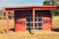 Ghana, northern region, fortified houses traditionally painted w Royalty Free Stock Photo