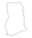 Ghana outline map