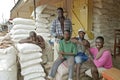 Group portrait of Ghanaian shop clerks