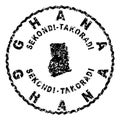 Ghana Sekondi Takoradi Seal Map Design Royalty Free Stock Photo
