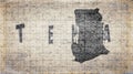 Ghana Tema Typography Map Royalty Free Stock Photo
