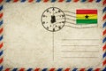 Ghana Tema Vintage Air Mail Envelope Royalty Free Stock Photo