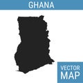 Ghana vector map with title