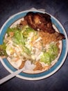 Ghanaian Jollof rice with chicken Royalty Free Stock Photo