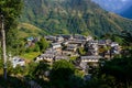 Ghandruk village in the Annapurna region Royalty Free Stock Photo