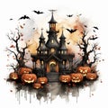 Ghastly Halloween scene