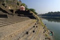 Ghat on river Nira and Bhimas confluence and temple of Laxmi Narsihpur
