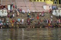 Ghats near the Ganges in Varanasi