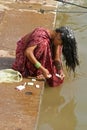 On the ghats of Varanasi Royalty Free Stock Photo