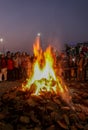 Indian Farmers celebrating Lohri Festival during protest