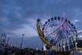 Rides at fair ground during dussehra festival