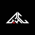 GHC letter logo creative design with vector graphic, GHC simple and modern logo in triangle shape Royalty Free Stock Photo