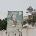 Gheddafi portrait in Libya Royalty Free Stock Photo