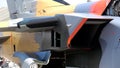 Detail of the air intake of a modern military jet fighter. Copy space