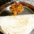 Ghee Dosa with Mixed vege beef Curry