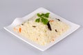 Ghee rice on white plate Royalty Free Stock Photo