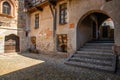 Ghemme, Novara, Italy. A courtyard in the old ricetto castle