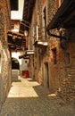 Ghemme, Novara, Italy. Ricetto courtyard Royalty Free Stock Photo