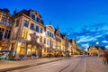 GHENT, BELGIUM - APRIL 30, 2015: View of Graslei quay and Leie river in the historic city center in Gent, Belgium. Architecture