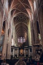 GHENT, BELGIUM - August, 2019: Interior of Saint Michael church Sint-Michielskerk in Ghent. Roman Catholic Church devoted to St Royalty Free Stock Photo