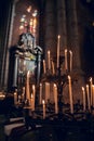 GHENT, BELGIUM - August, 2019: Interior of Saint Michael church Sint-Michielskerk in Ghent. Roman Catholic Church devoted to St Royalty Free Stock Photo