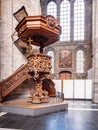 Interior of The Saint Nicholas Church in Ghent, Belgium. Important building in Romanesque and