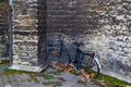Ghent, Belgium; 10/29/2018: Classic comfort bike parked in the streets of Ghent, Belgium, Europe