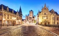 Ghent, Belgium during night, Gent old town Royalty Free Stock Photo