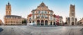 Ghent, Belgium panorama of Sint - Baafsplein square Royalty Free Stock Photo