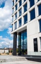 Ghent, East Flanders, Belgium - Contemporary office buildings and retail shops around the railway station Royalty Free Stock Photo