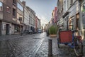 Ghent, East Flanders / Belgium - January 2017: Streets of old Ghent