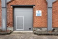 Ghent, Flanders, Belgium - Facade of a brickstone industrial building of the Ghent University, museum of history of science