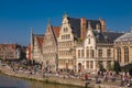 Ghent (Gent), Belgium: Historic City Center in Ghent (Gent), Belgium. Architecture and Landmark of Ghent Royalty Free Stock Photo