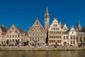 Ghent (Gent), Belgium: Historic City Center in Ghent (Gent), Belgium. Architecture and Landmark of Ghent Royalty Free Stock Photo