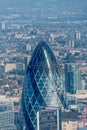 Gherkin building in the london financial area