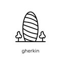 Gherkin icon. Trendy modern flat linear vector Gherkin icon on w